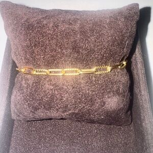 Roberto Coin 18k Yellow Gold 7'' Paperclip Link Chain Bracelet